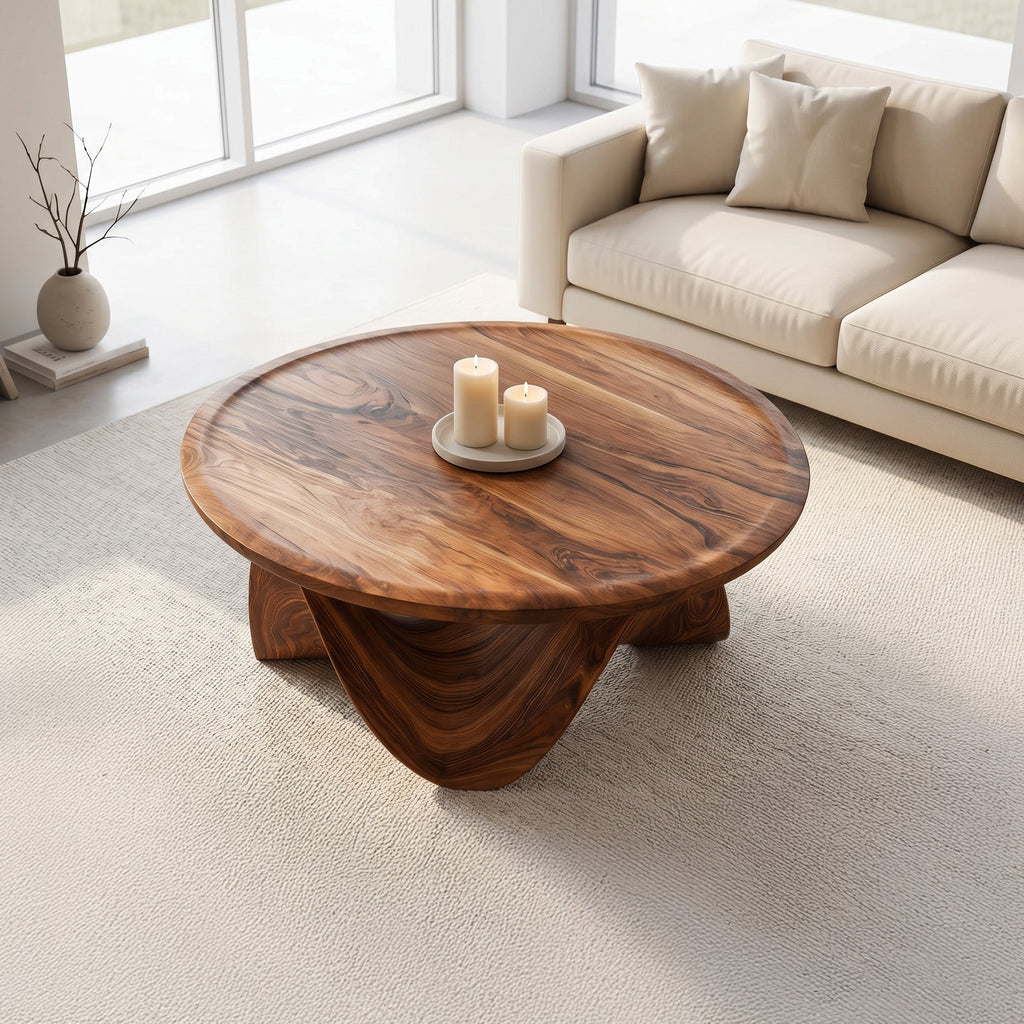 Sculptural Round Coffee Table
